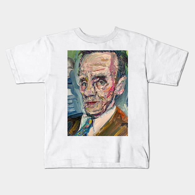 WILLIAM BURROUGHS oil portrait Kids T-Shirt by lautir